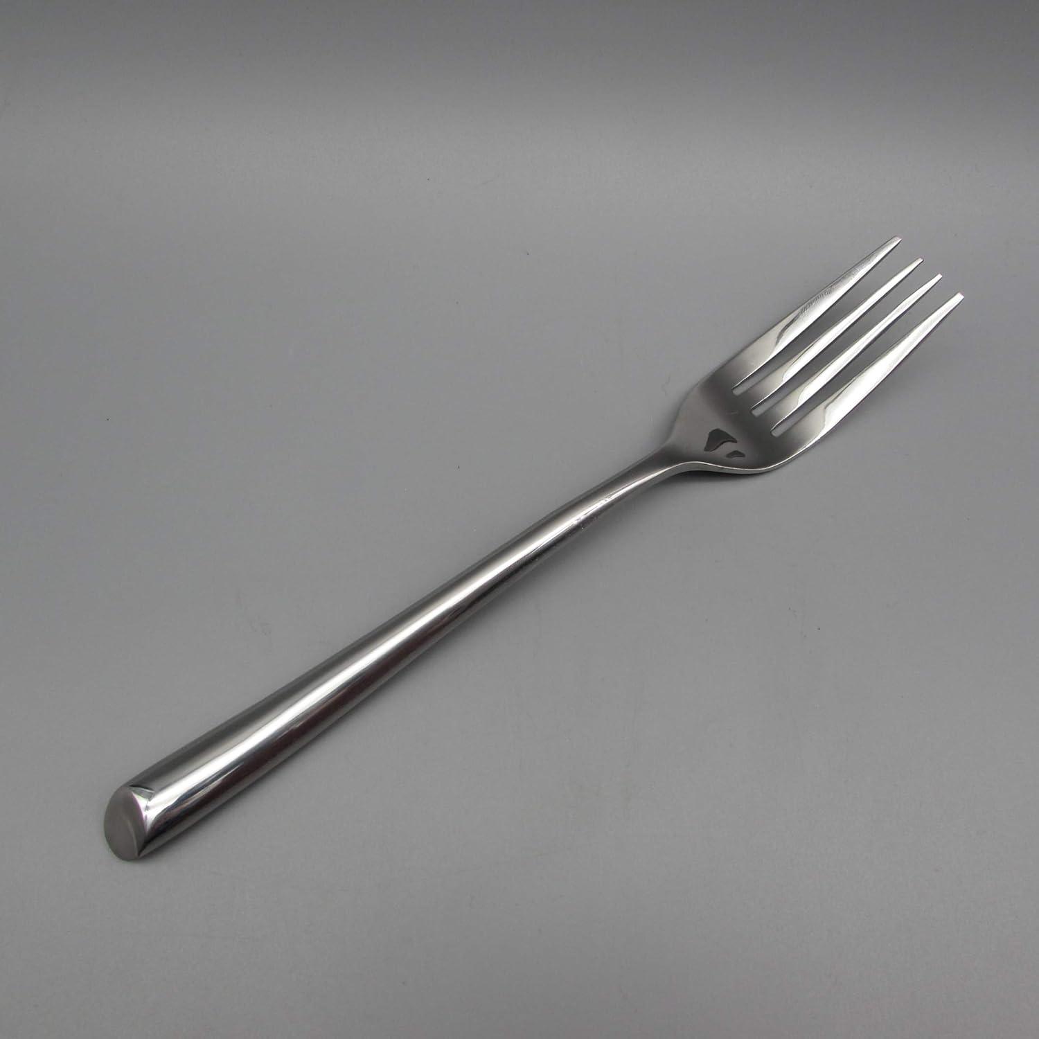 Wave Glossy Stainless Steel Dinner Fork Set of Twelve