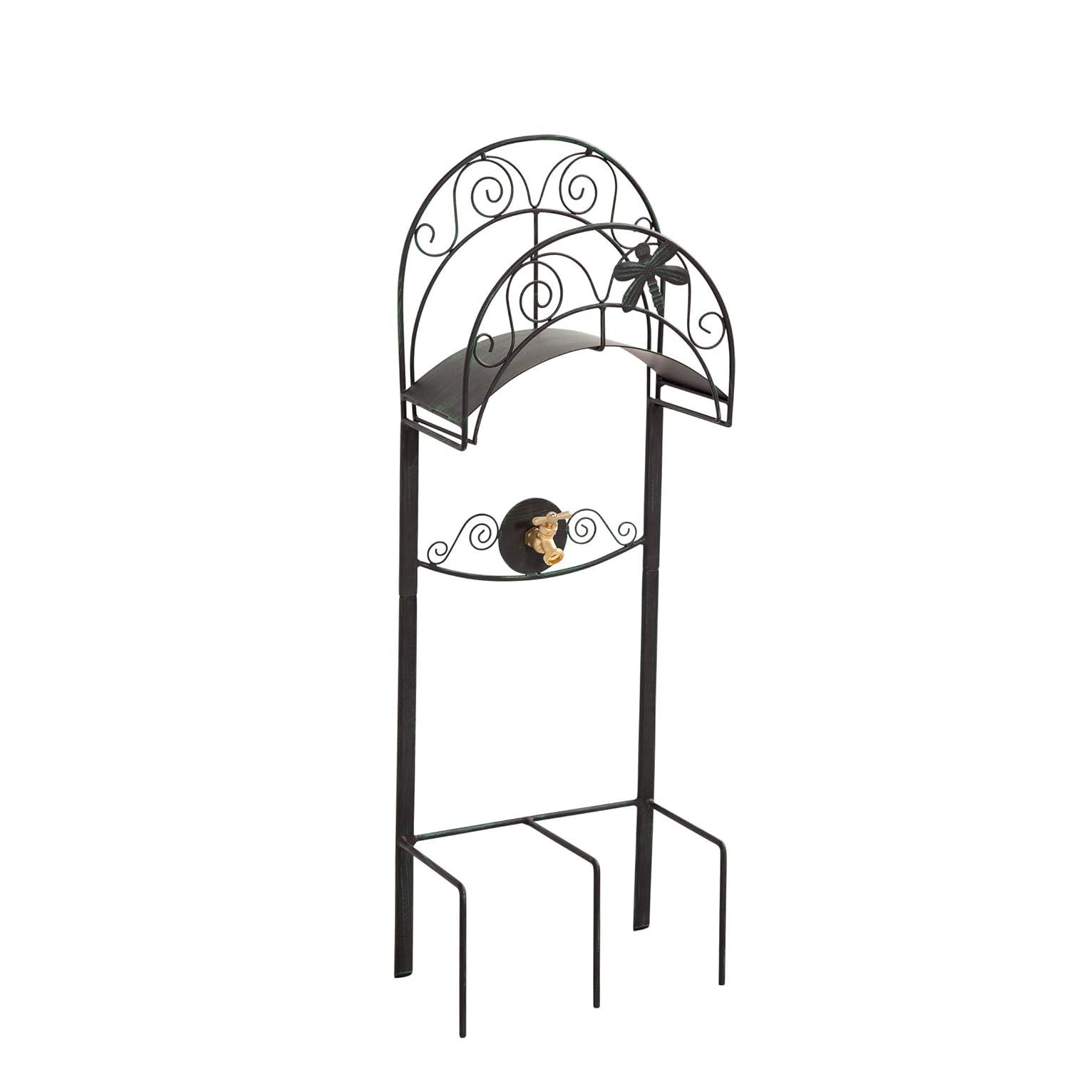 Liberty Garden 642-KD Outdoor Dragonfly Decorative Hose Holder Stand, Black