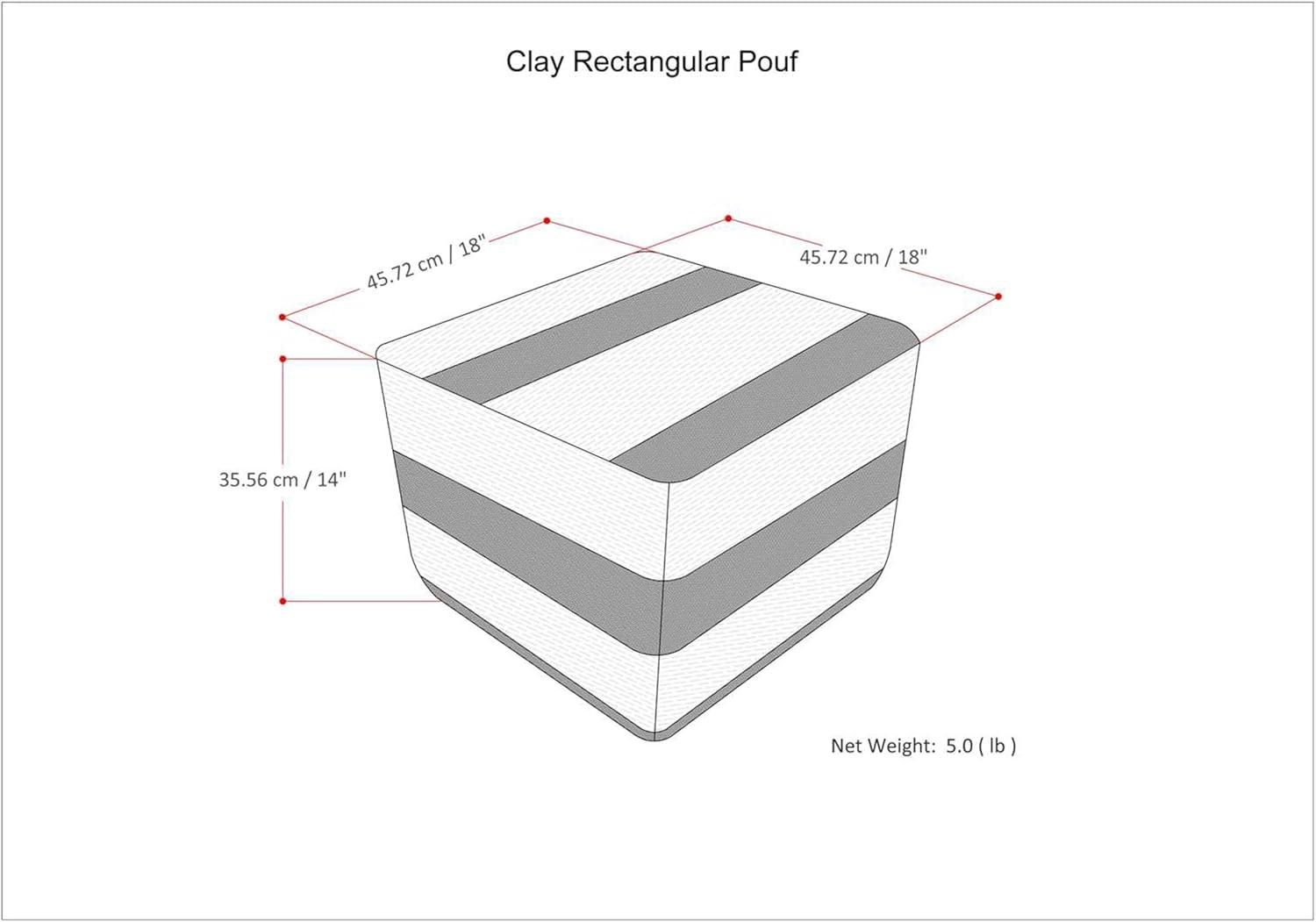 Clay Upholstered Pouf