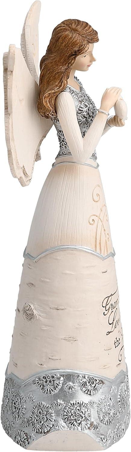 Elements Grandmother Angel Figurine by Pavilion, 8-Inch, Holding Heart, Inscription a Grandmother's Love Warms The Heart