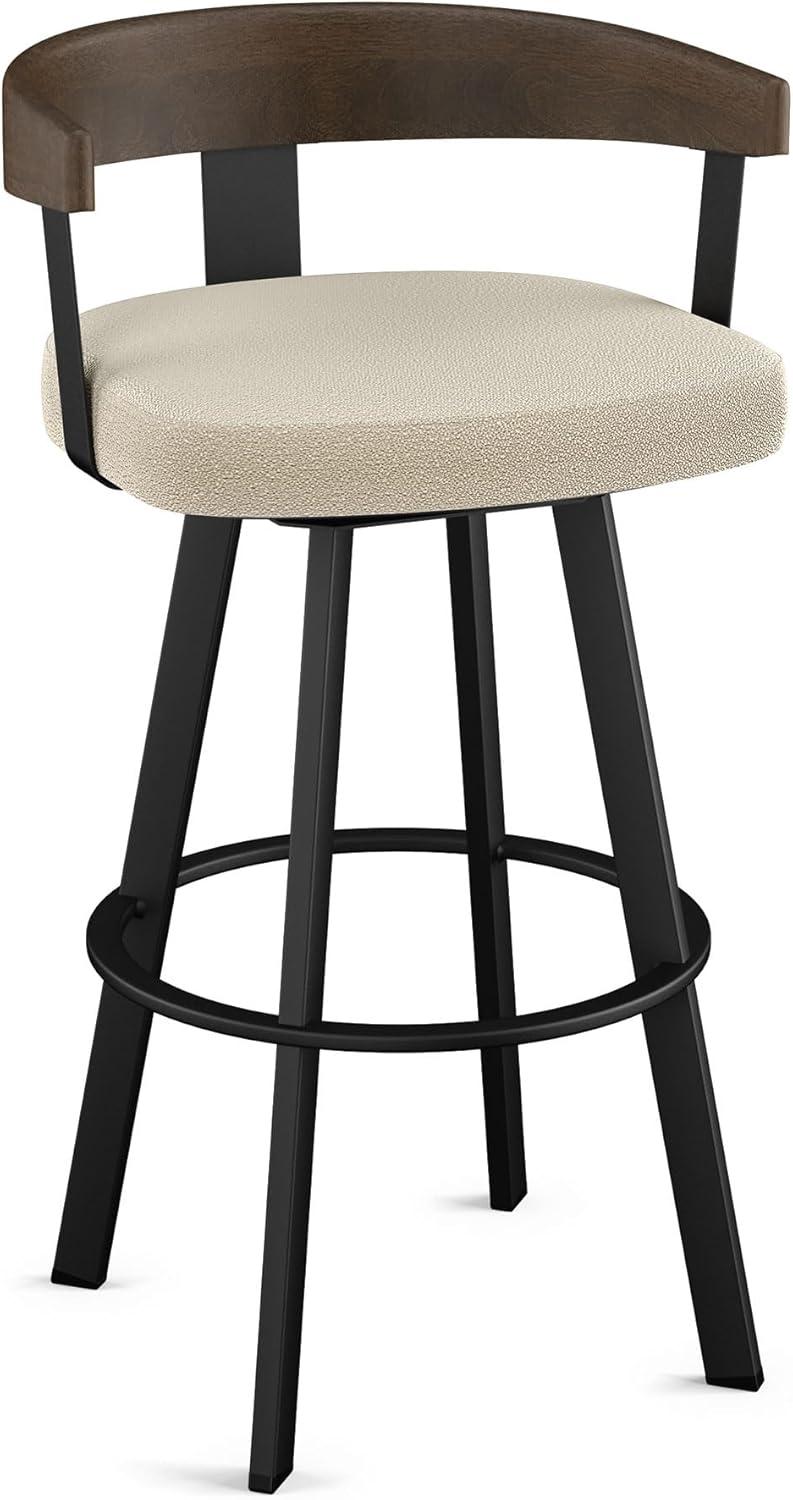 Amisco Lars Upholstered Barstool Cream/Black