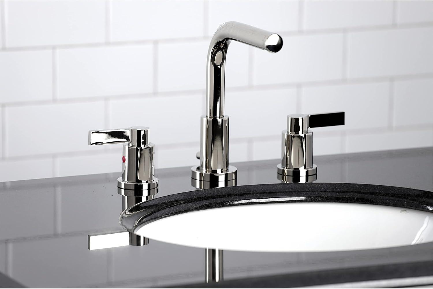 NuvoFusion 8" Polished Nickel Widespread Bathroom Faucet