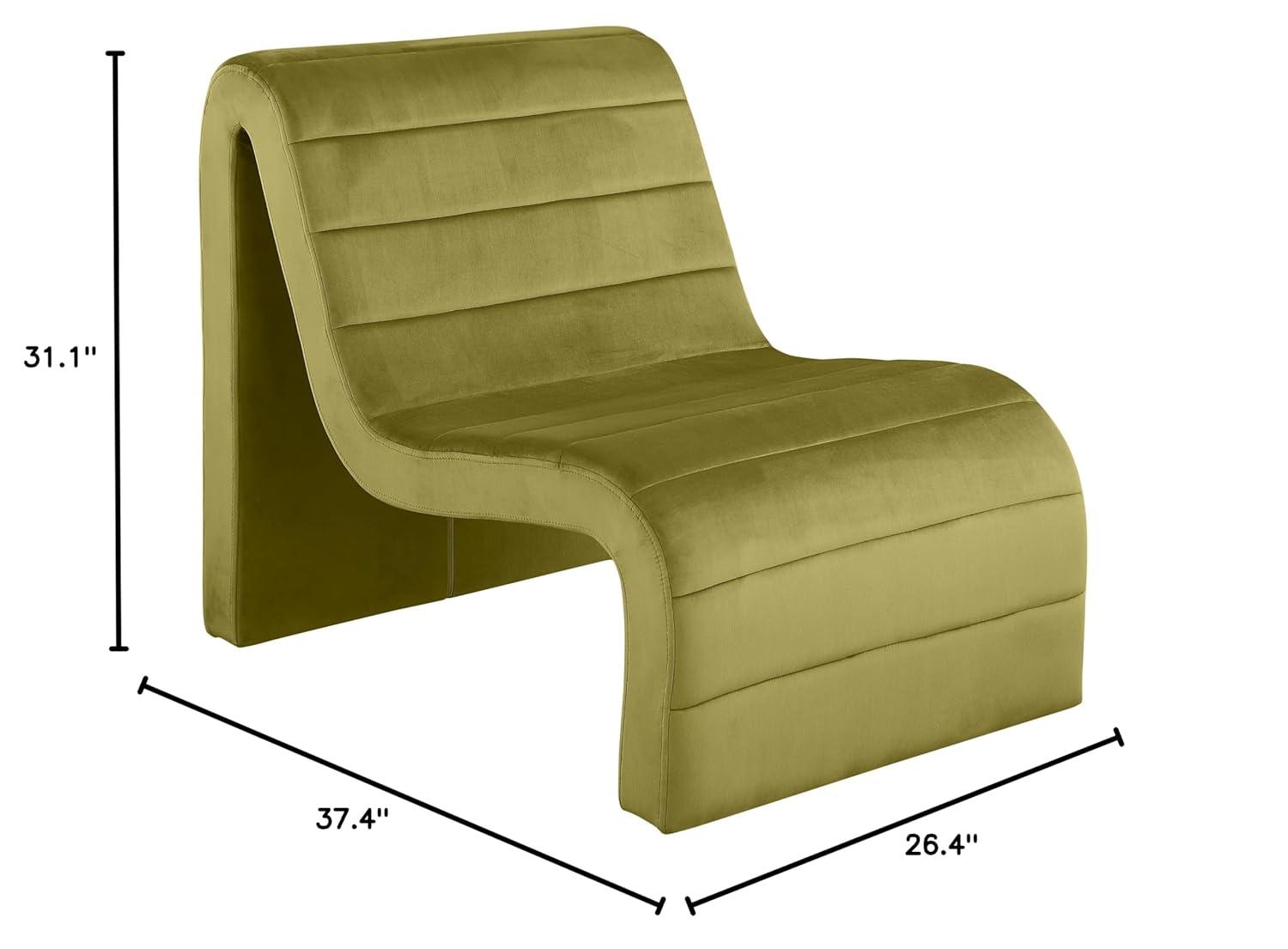 Meridian Furniture Ivy Olive Velvet Accent Chair