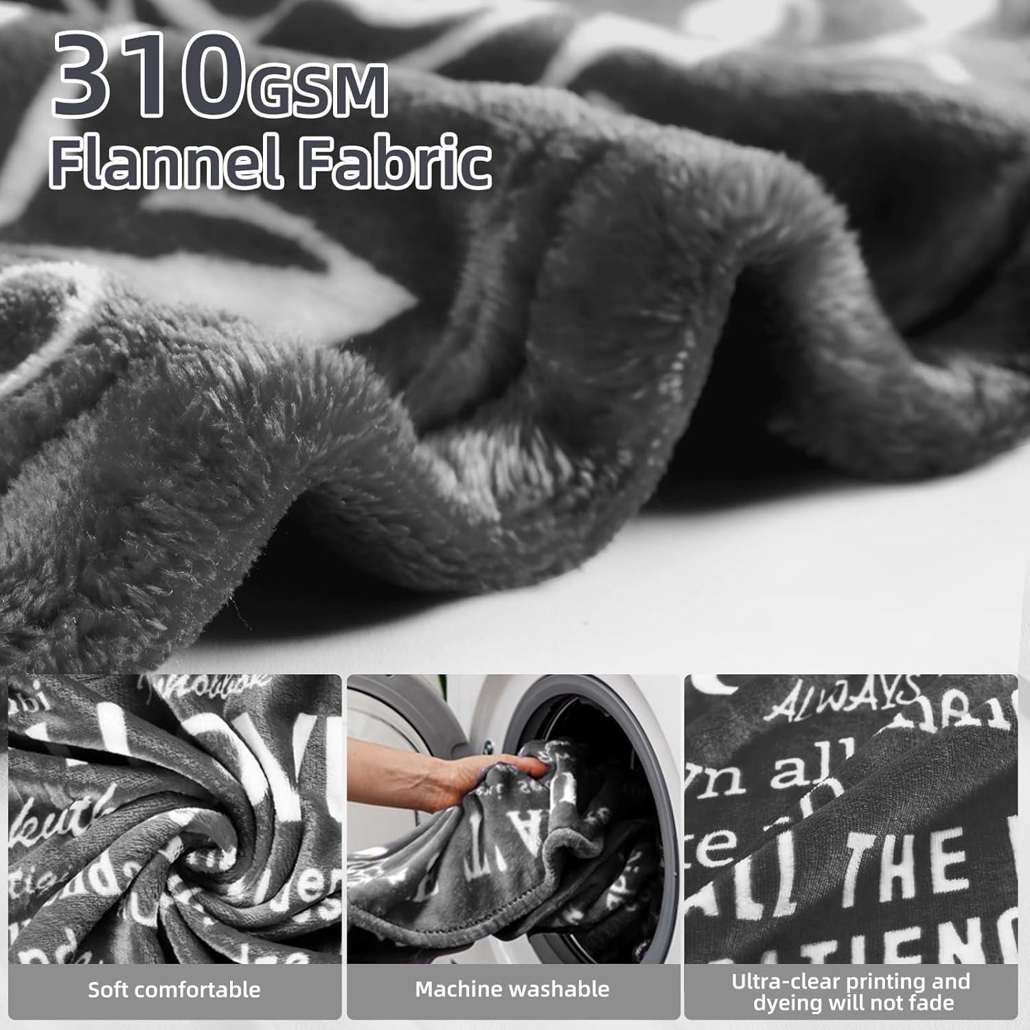 Gifts for Mom Wife Valentines Day Throw Blanket Gifts for Grandma, Best MOM Ever Surrounded by Heart Shape with 100 Languages I Love You Blanket, Mom Gifts Christmas Mother‘s Day 60''x70''