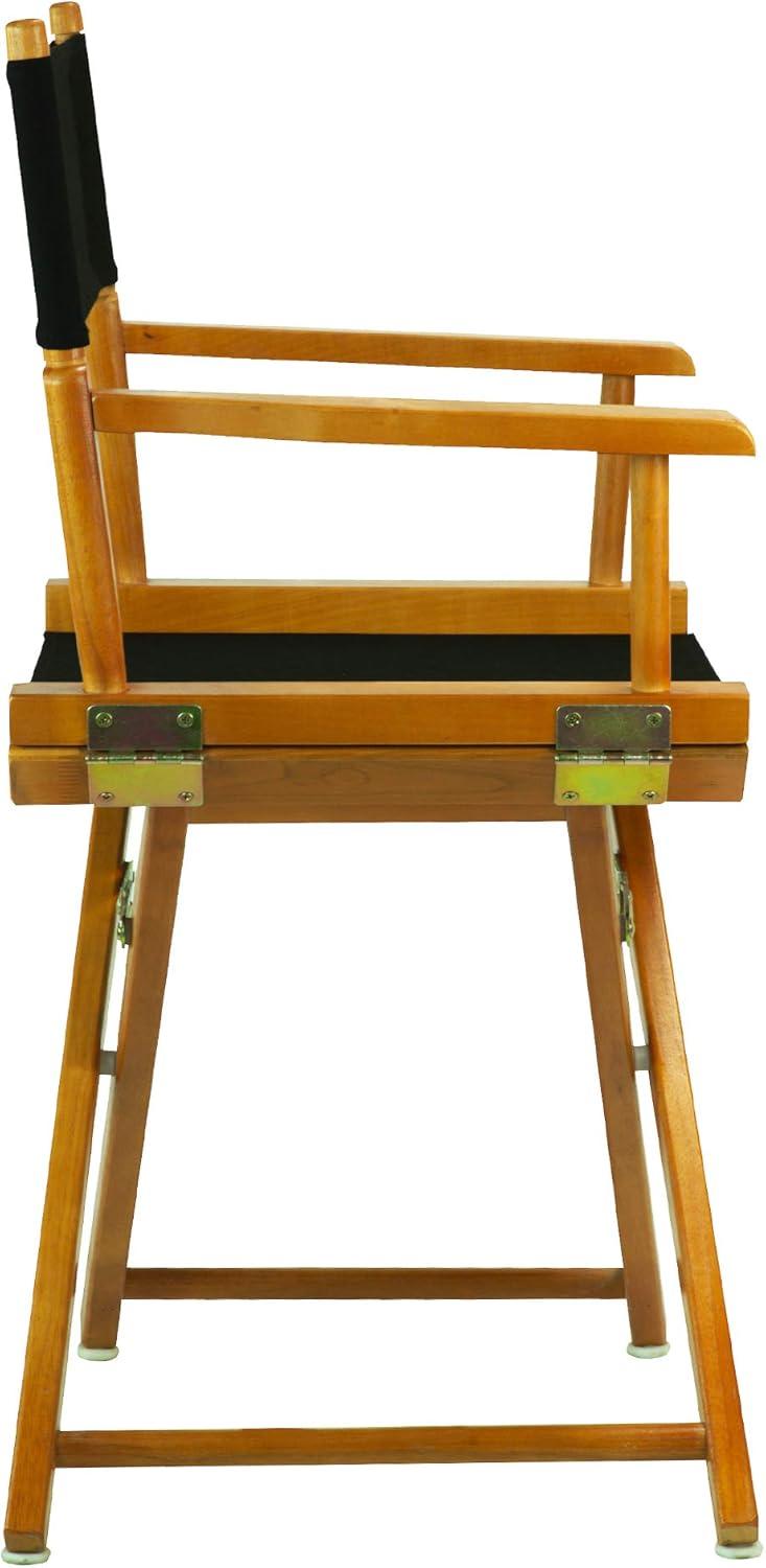 Casual Home 18" Director's Chair Honey Oak Frame-Black Canvas