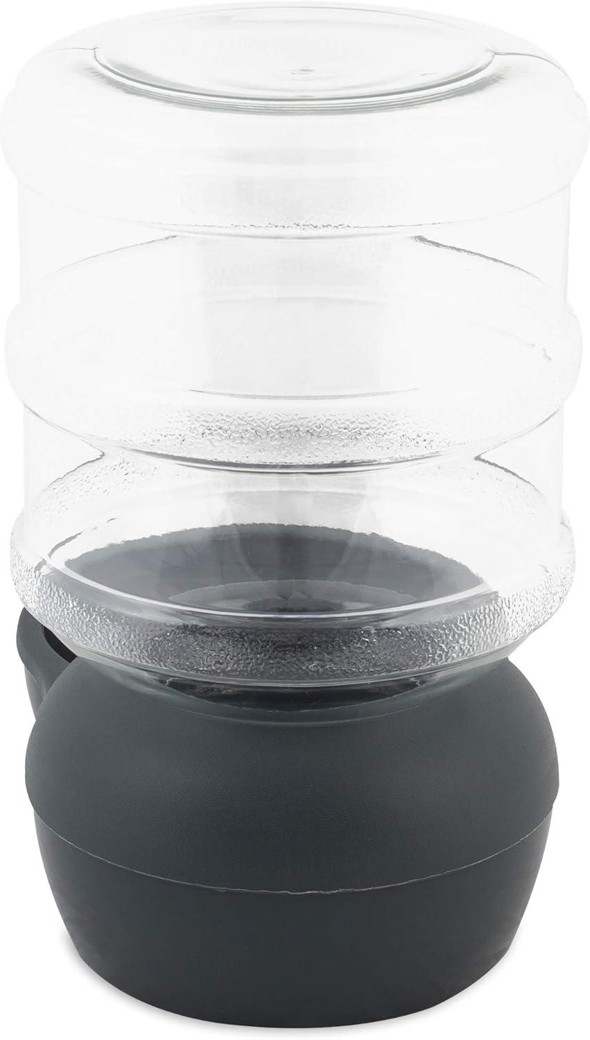 Aspen Pet Lebistro Gravity Waterer Water Bowl Station for Cats and Dogs, 2.5 gallon, Black