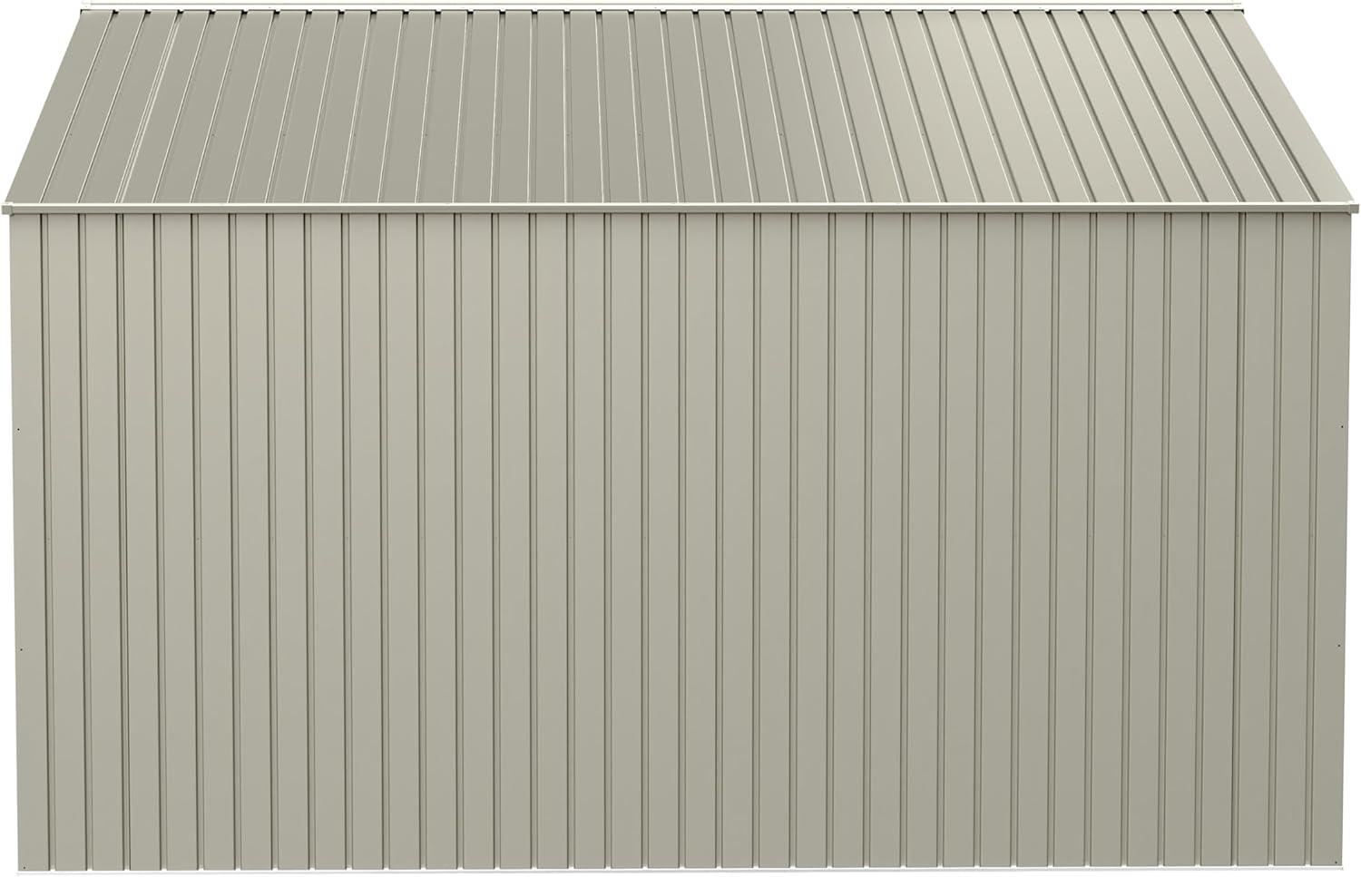 Elite Cool Grey 14' x 12' Steel Storage Shed with Swing Doors