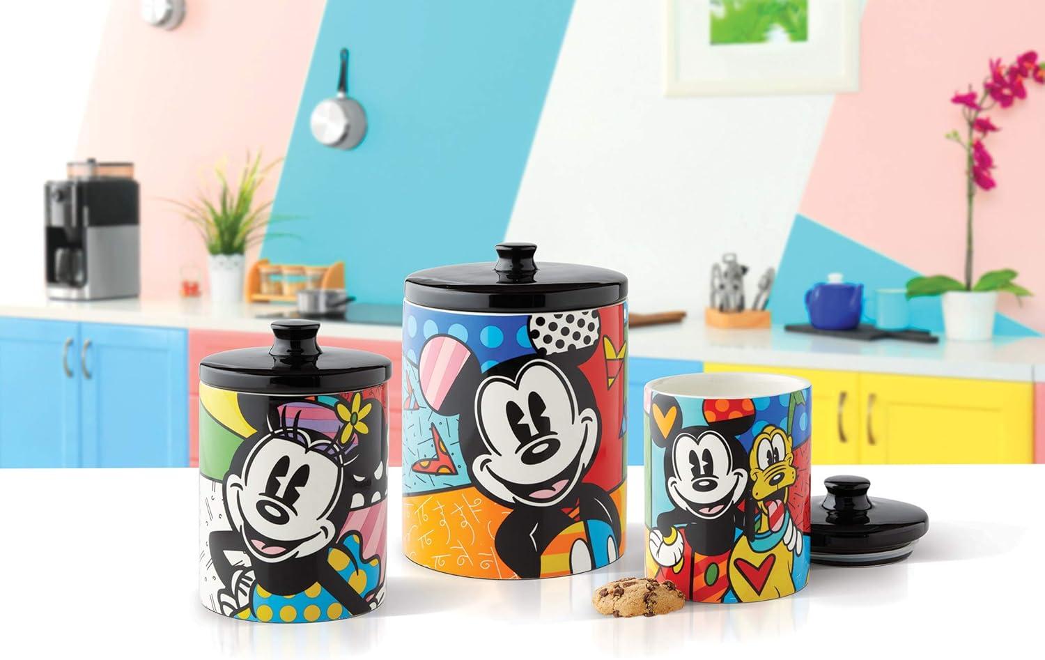 Disney by Britto MickeyMouse & Pluto Canister 6in H