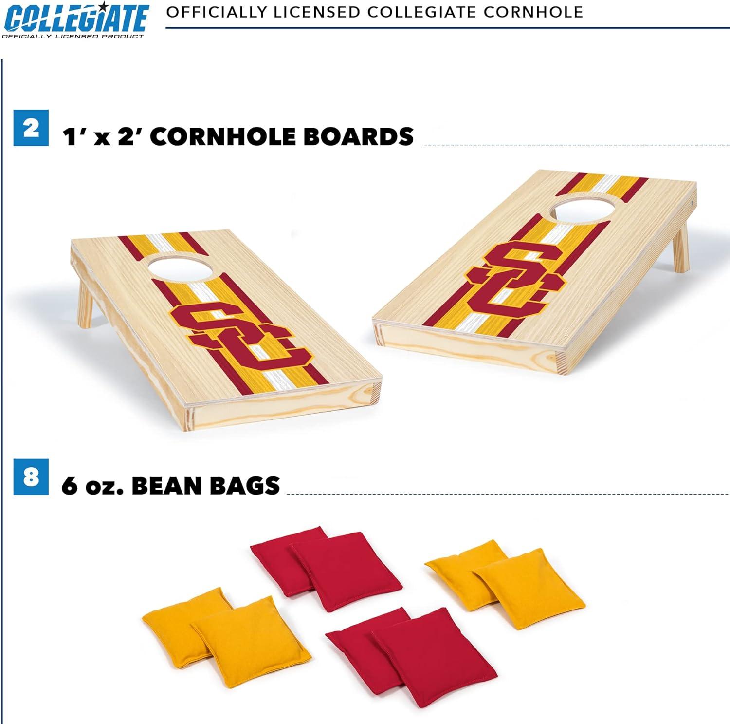 NCAA USC Trojans 1'x2' Wood Cornhole Set