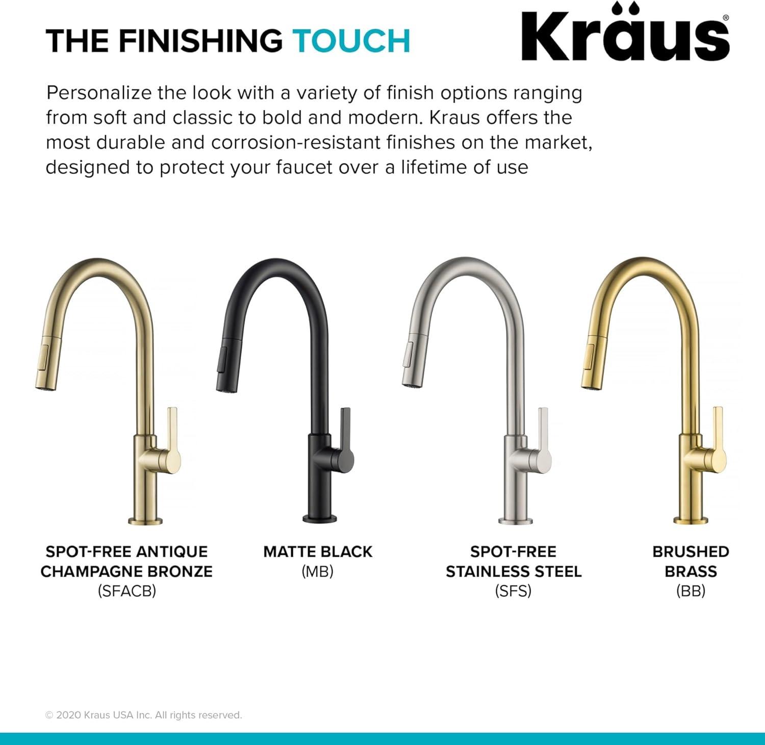 KRAUS Oletto Single Handle Pull Down Kitchen Faucet