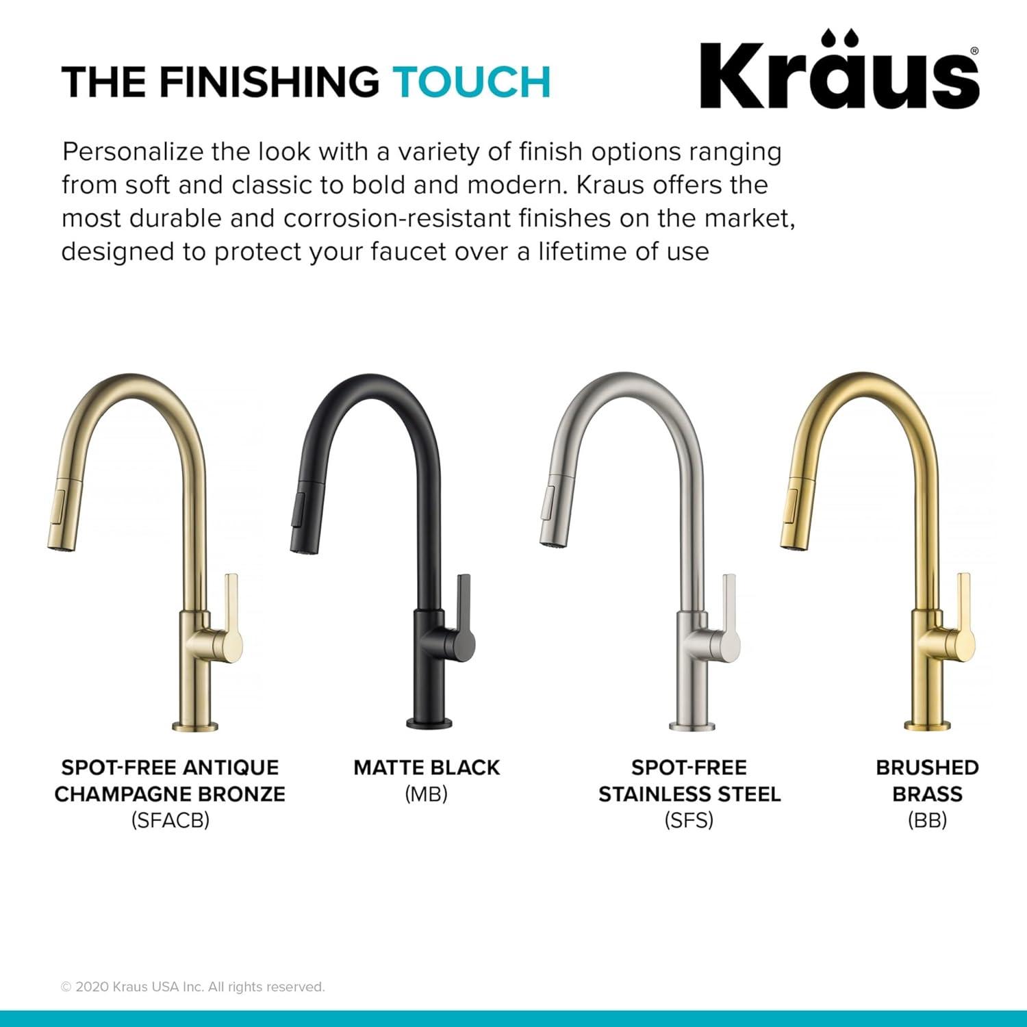 KRAUS Oletto Single Handle Pull Down Kitchen Faucet