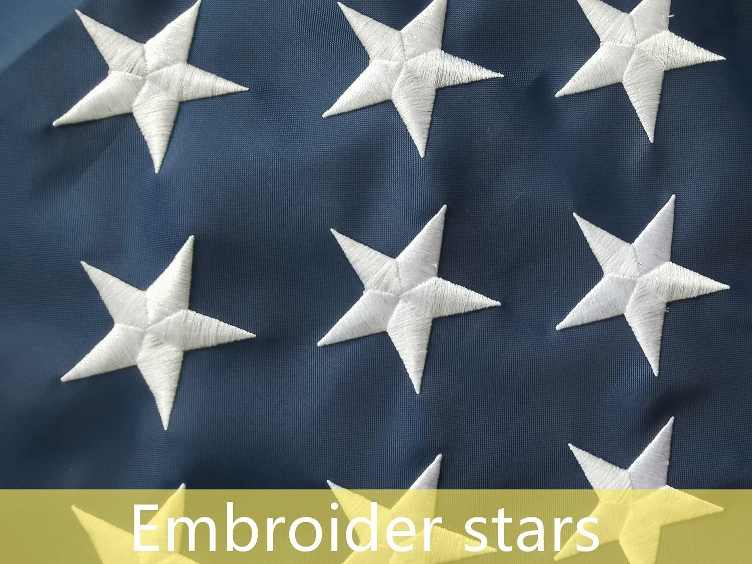 American flag USA flag 3x5FT-Embroidered Stars Flag Double Stitched Sewn Stripes Outdoors Indoors Heavy Duty flag Brass Grommets Banner