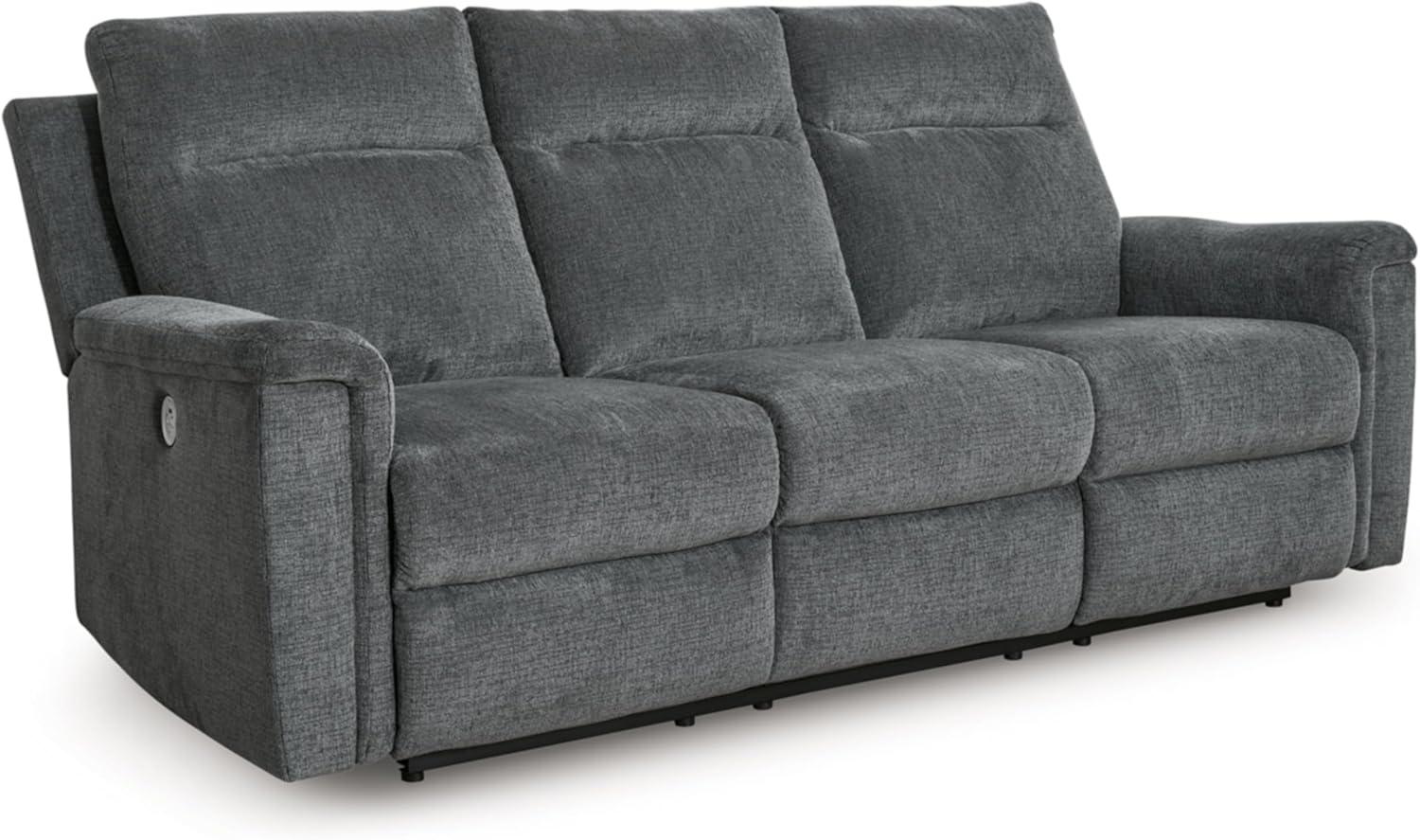 Gray Fabric Power Reclining Sectional Sofa