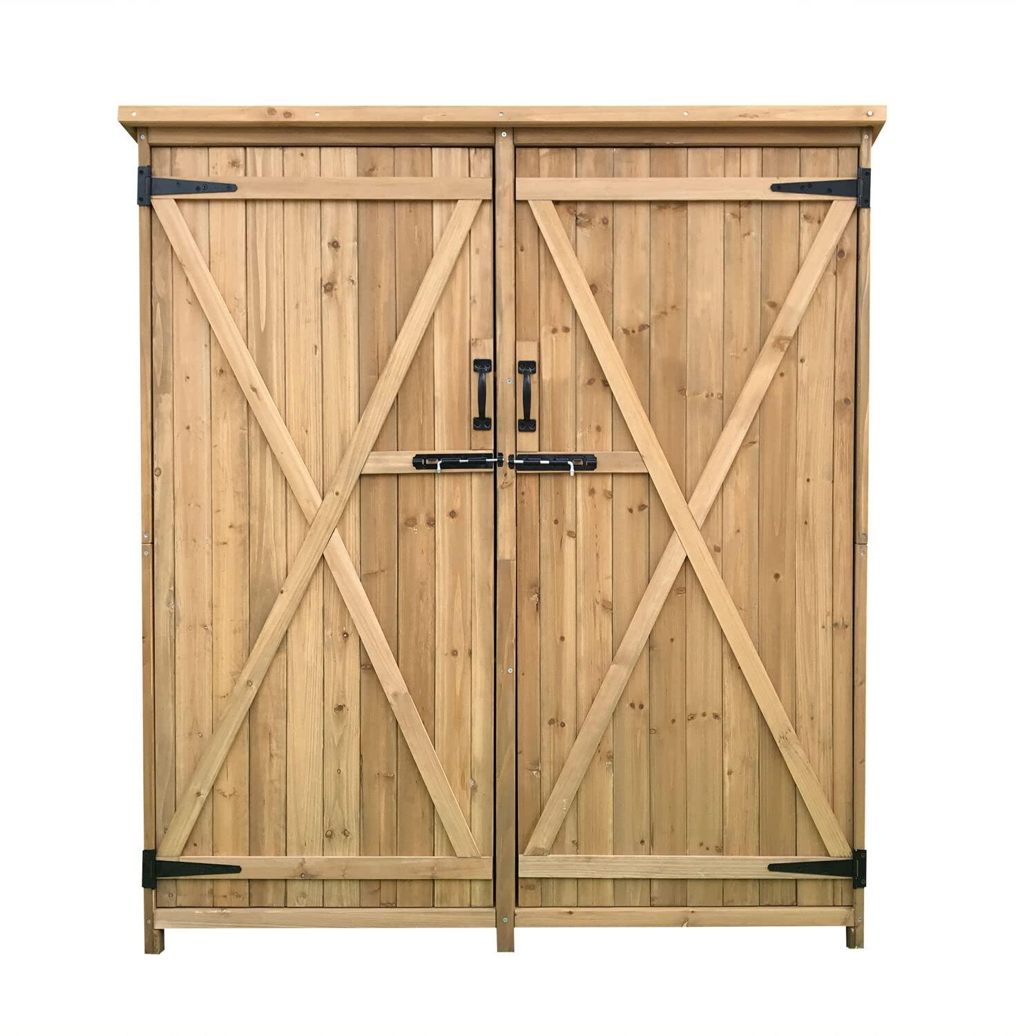 Hanover 5 ft. W x 1 ft. 5 in. D Solid Wood Storage Shed