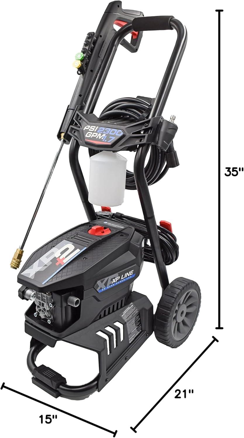 2300 PSI Black and Blue Electric Pressure Washer with PVC Hose