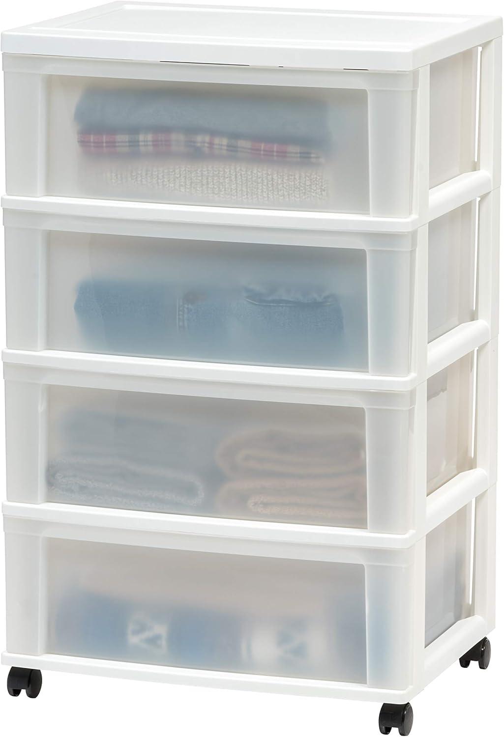 IRIS USA Plastic Storage Drawers Container Organizer for Clothes