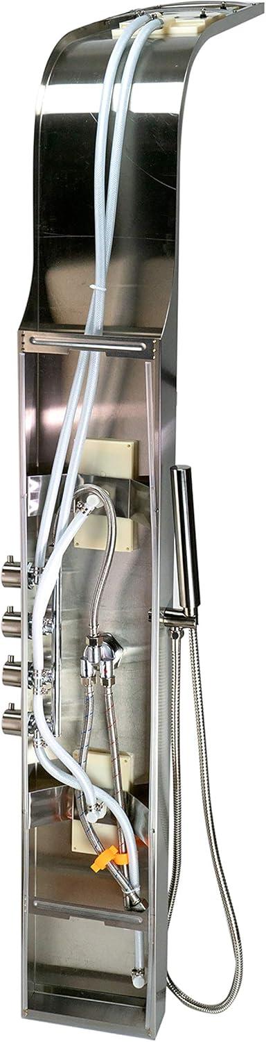 Brushed Stainless Steel Spa Shower Panel with Body Sprays