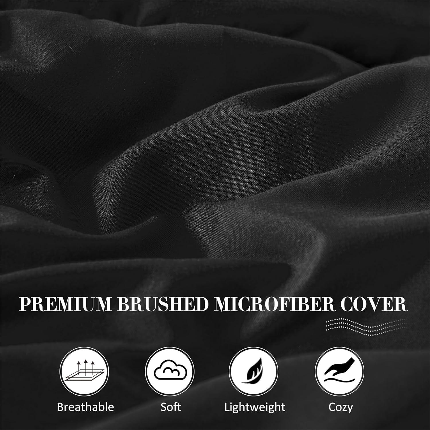 100% Cotton All-Season Comforter - Box Stitched Comforter - Bedding with Corner Tabs Machine Washable Lightweight Color Pink Solid Pattern Size Oversized Queen (98"x98")