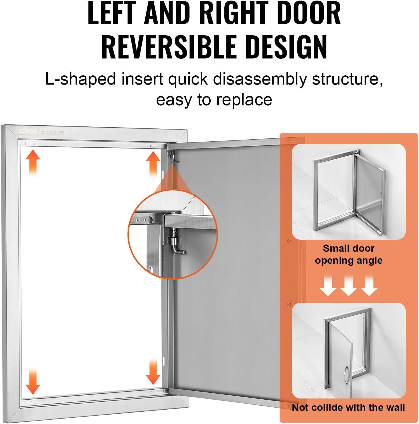 Stainless Steel Single Door Outdoor Kitchen Access Door