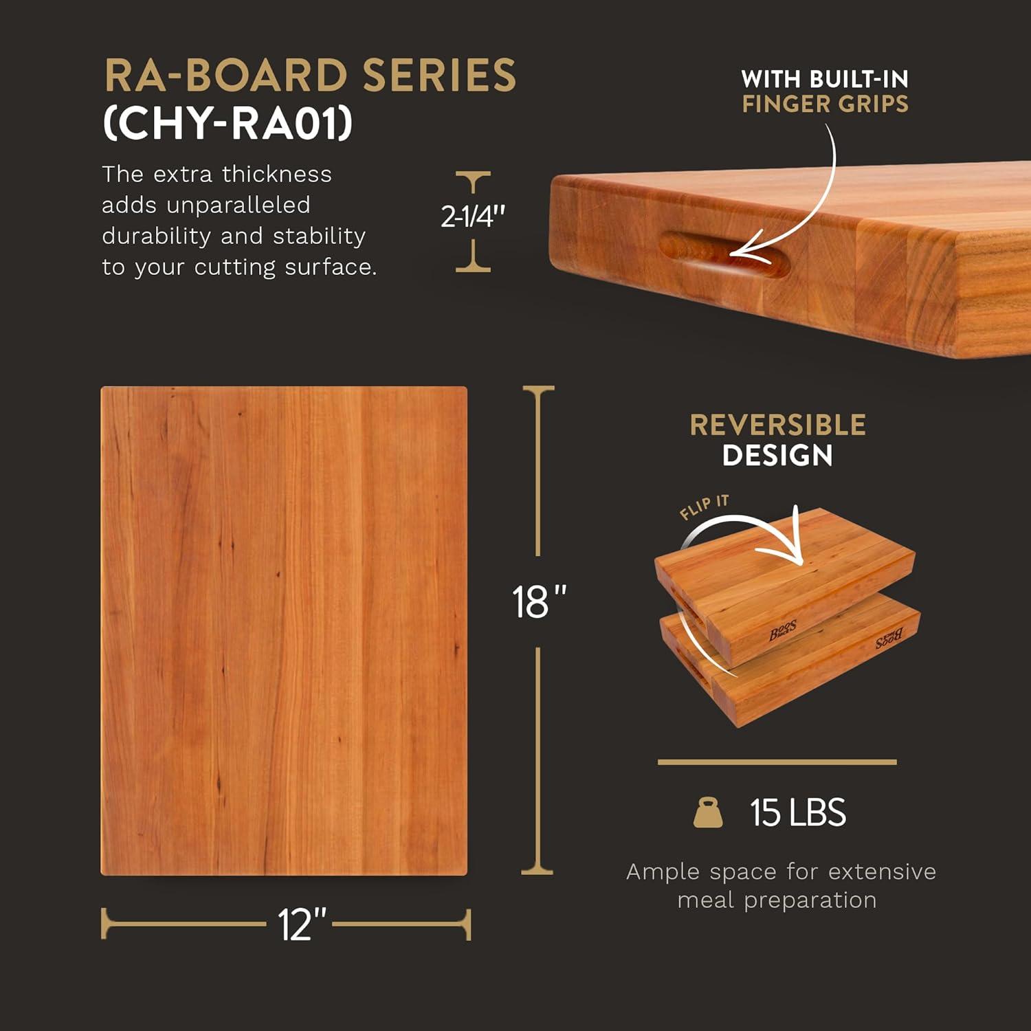 John Boos Wood Edge Grain Reversible Cutting Board
