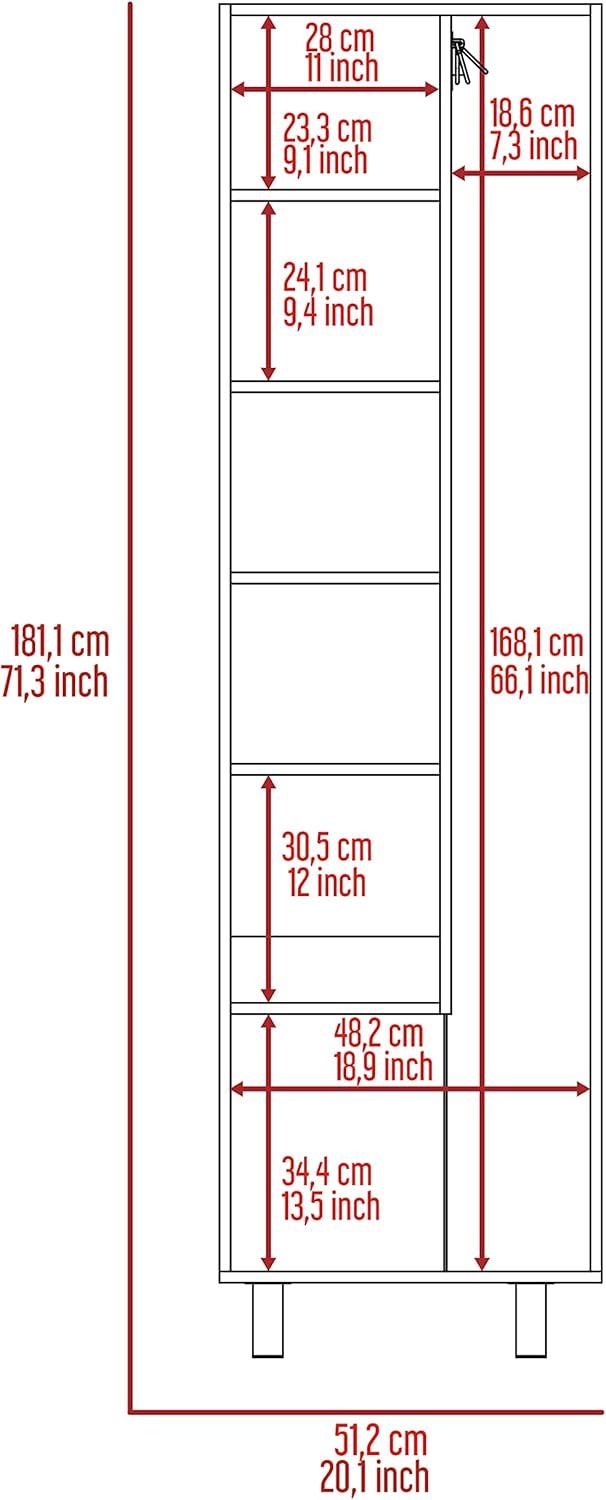 FM FURNITURE LLC Norway Broom Closet Pantry