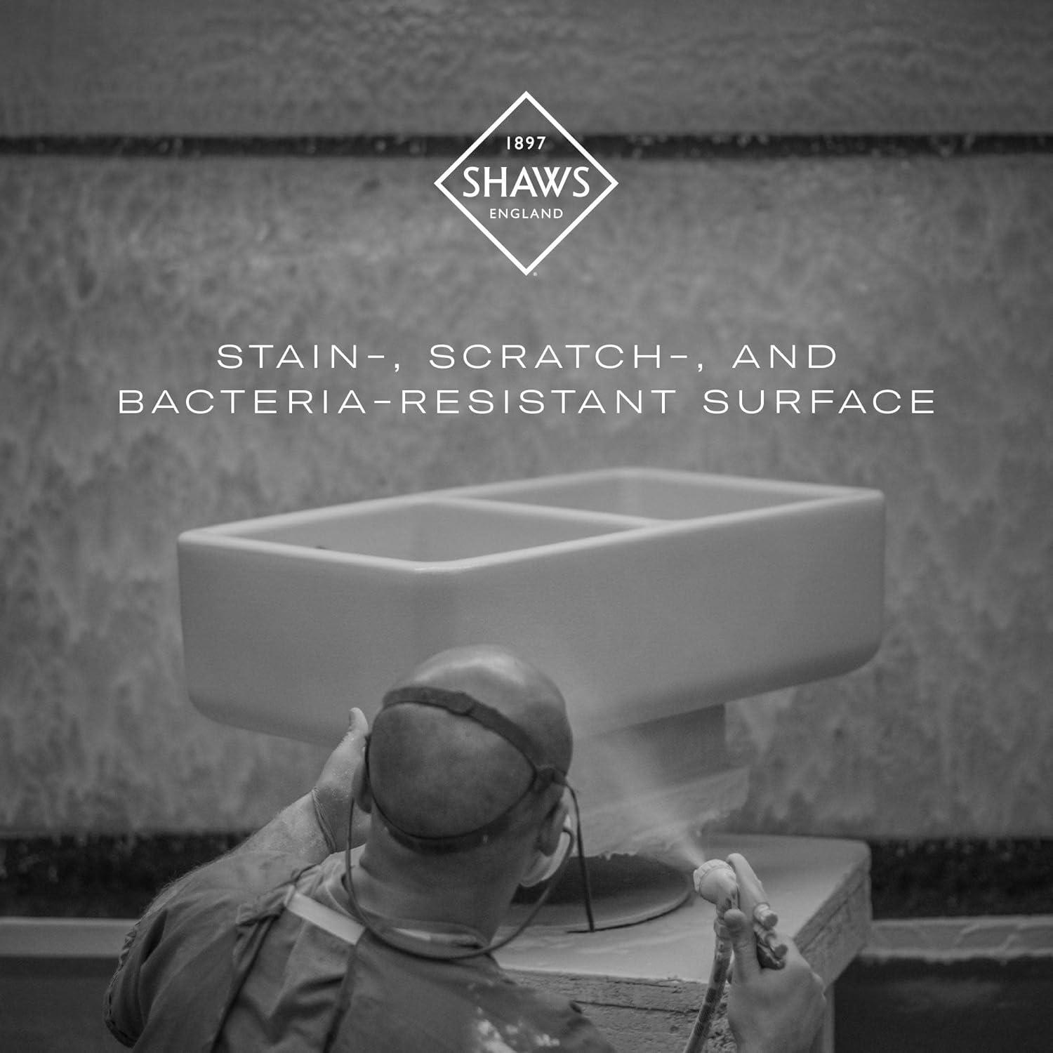 Waterside 30" Single Bowl Farmhouse Bowed Apron Front Fireclay Kitchen Sink