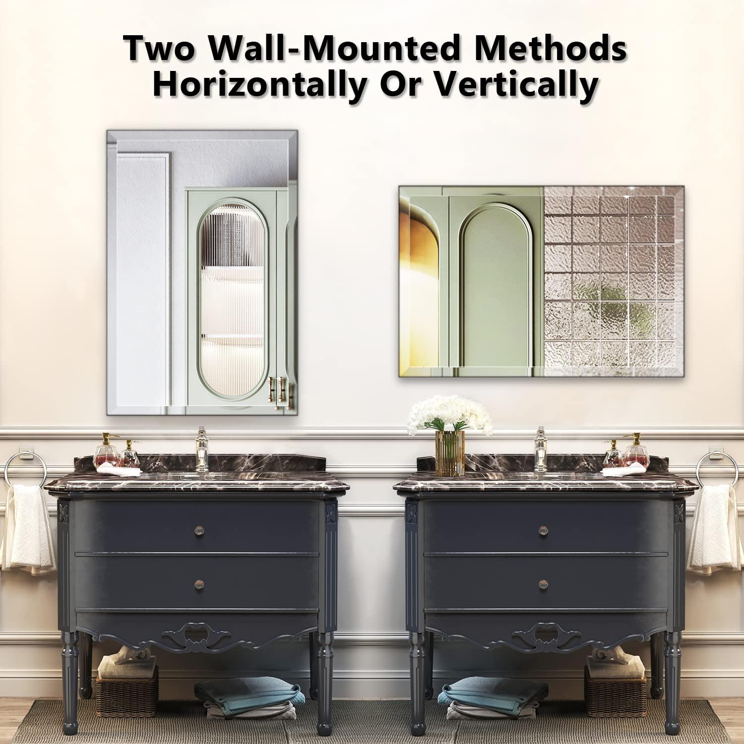 Empire Art Direct Frameless Beveled Prism Wall Mirror - Clear 20 in. x 0.39 in. x 30 in.