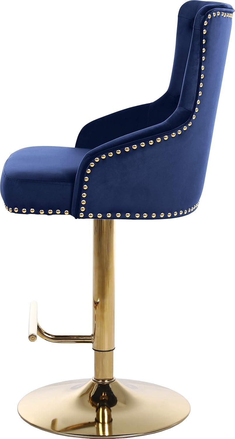 Meridian Furniture Claude Navy Velvet Adjustable Stool