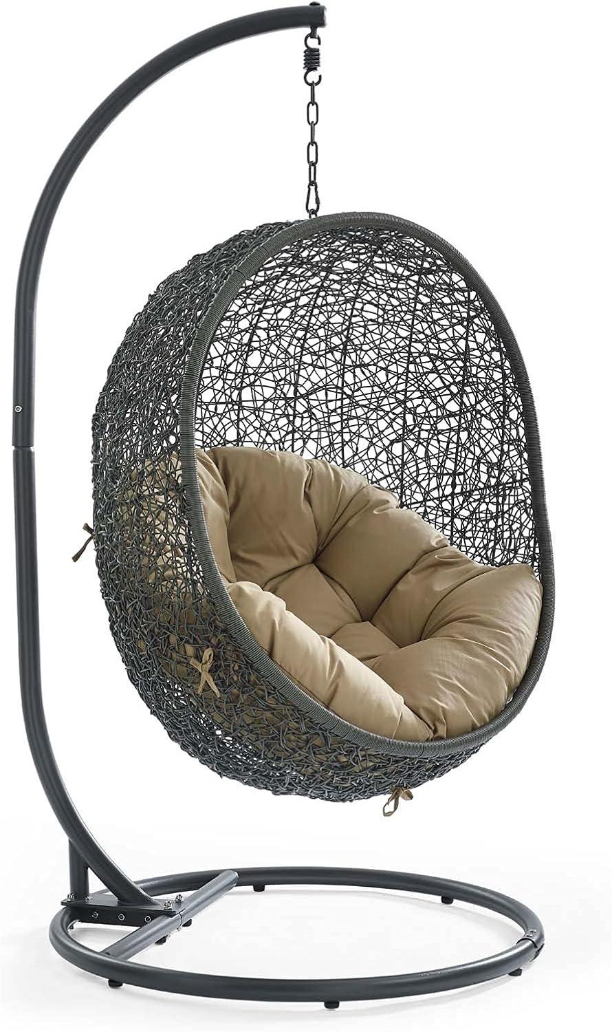 Modway Hide Outdoor Patio Swing Chair With Stand