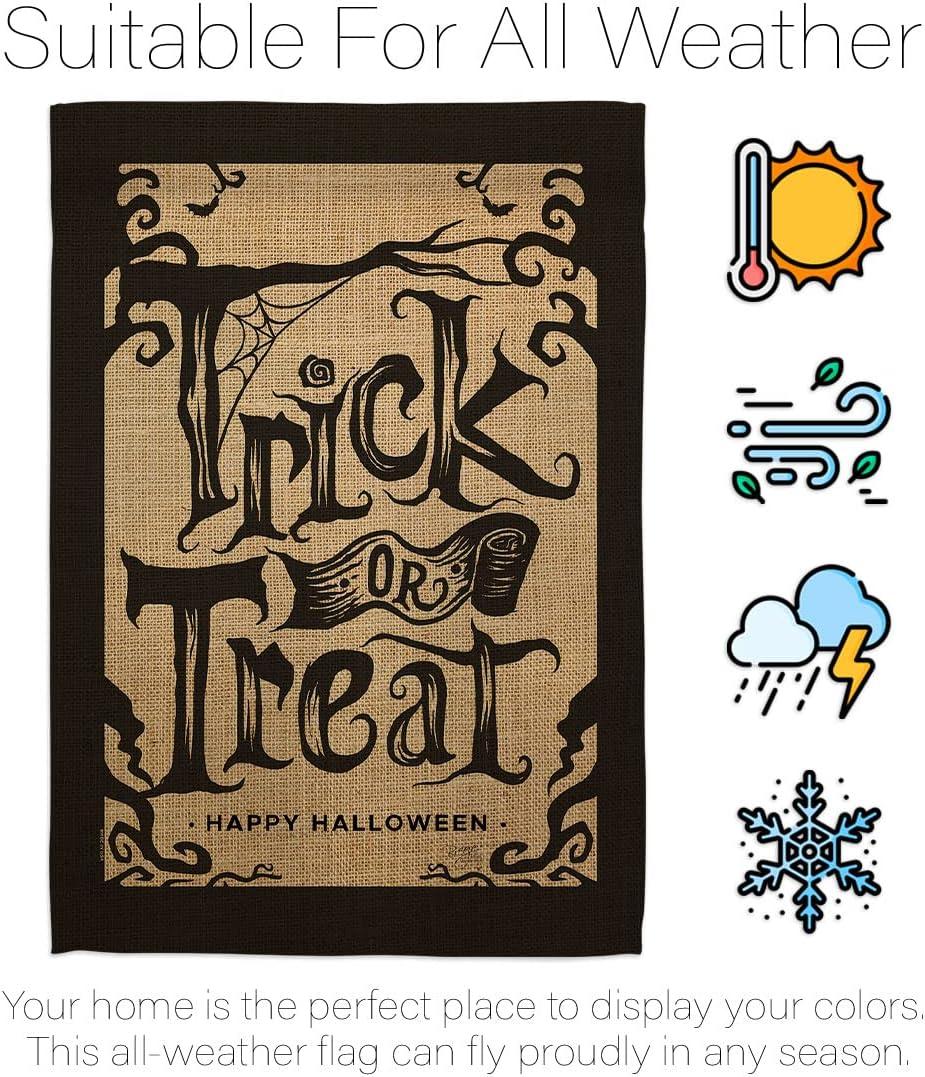 Breeze Decor H112100-BO Halloween Trick House Flag Fall 28 x 40 in. Double-Sided Decorative Vertical Flags for Decoration Banner Garden Yard Gift