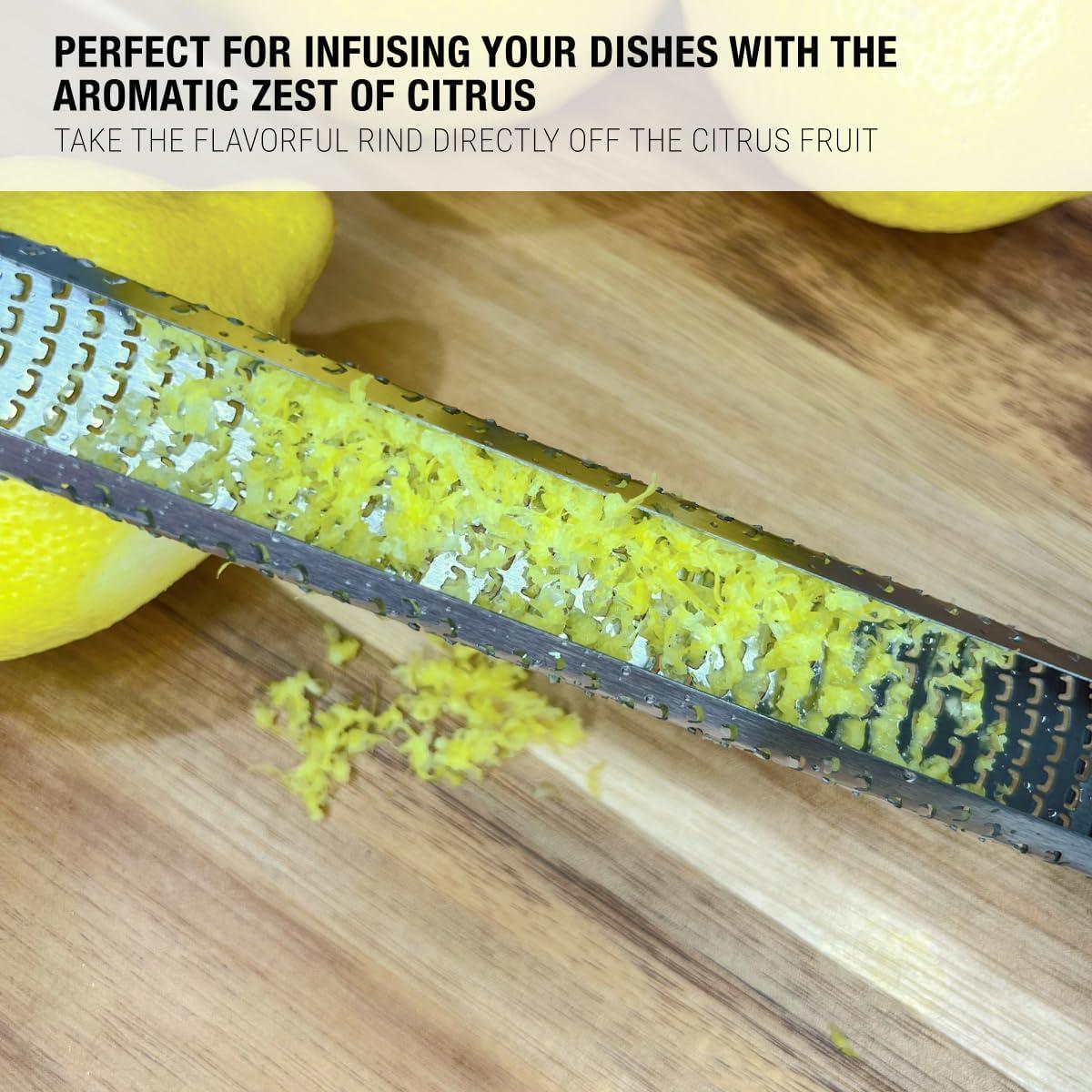 Microplane Classic Stainless Steel Zester and Cheese Grater - Black