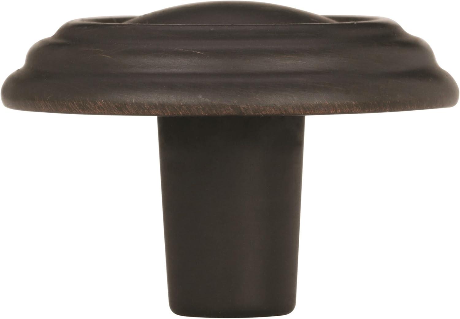 Oil Rubbed Bronze Round Traditional Cabinet Knob with Mounting Hardware