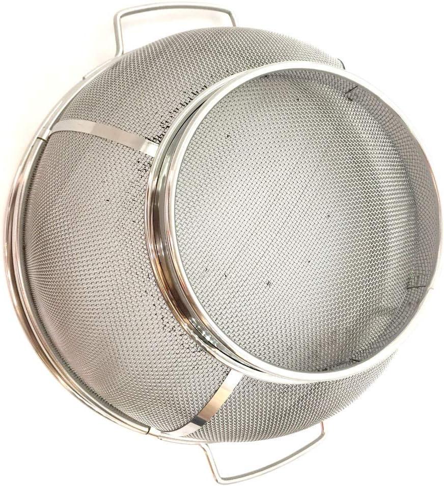 [Juvale] Juvale Large Fine Mesh Pasta Strainer, Metal Colander for Rice, Quinoa, Yogurt, 11 x 4 In