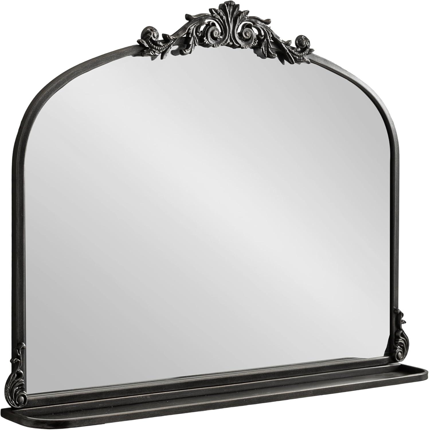 Kate & Laurel All Things Decor 33"x26" Arendahl Traditional Arch Mirror with Shelf