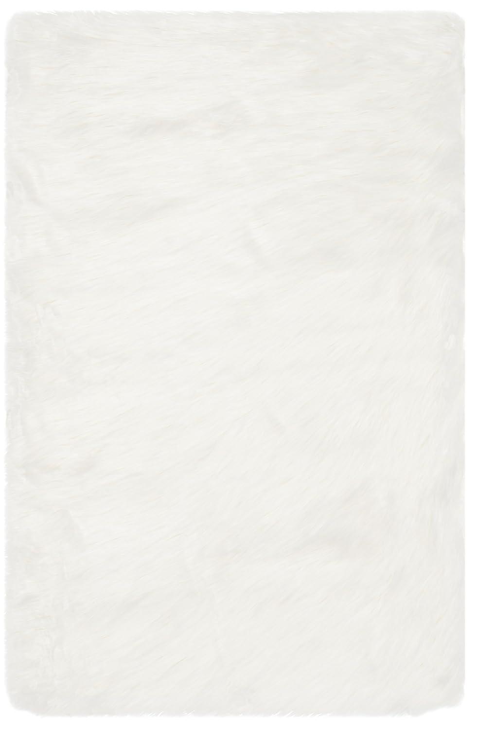Faux Sheep Skin FSS235 Power Loomed Indoor Accent Rug - Ivory - 2'6"x4' - Safavieh