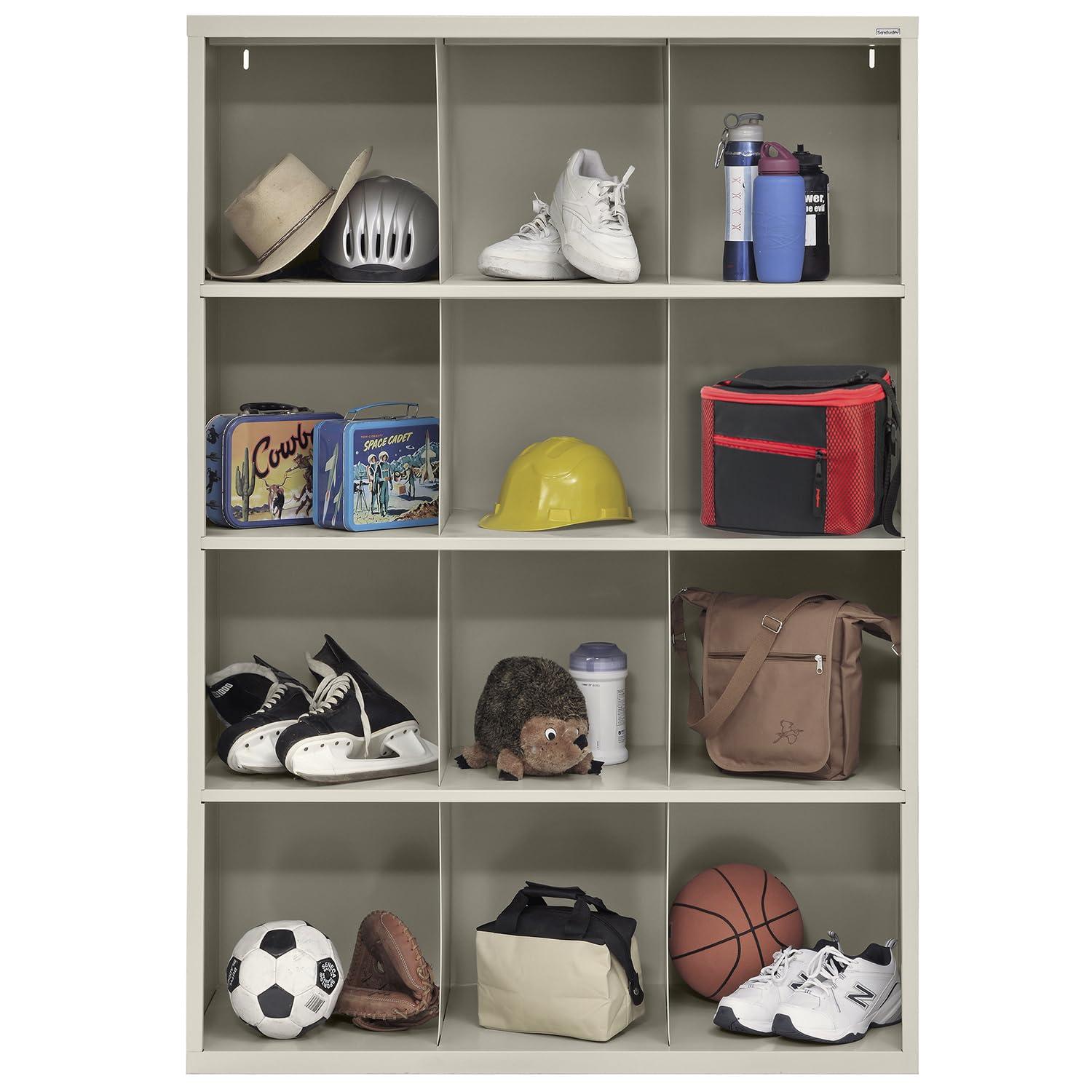 Putty 66" Freestanding Steel Office Storage Cabinet with Adjustable Shelving