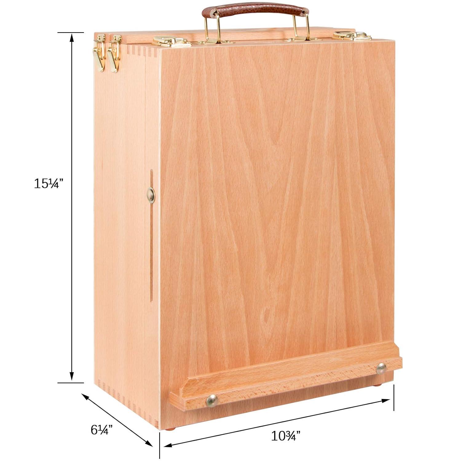 Kuyal Art Supplies Box Easel Sketchbox Painting Storage Box-Adjustable Design with Large 2-Drawer