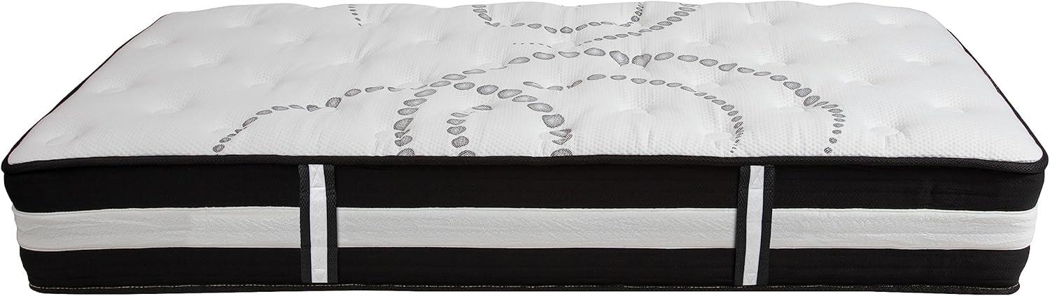 Emma and Oliver 12 Inch CertiPUR-US Certified Hybrid Pocket Spring Mattress, Twin Mattress in a Box - Premium Mattress