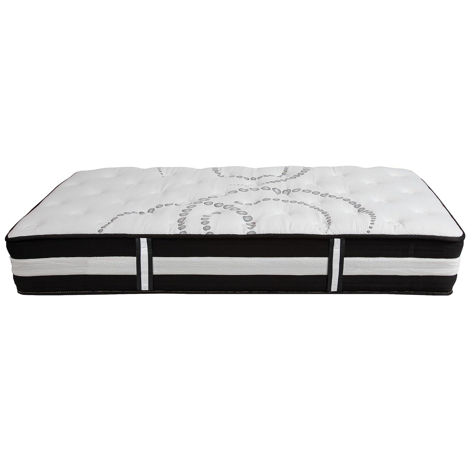 Emma and Oliver 12 Inch CertiPUR-US Certified Hybrid Pocket Spring Mattress, Twin Mattress in a Box - Premium Mattress