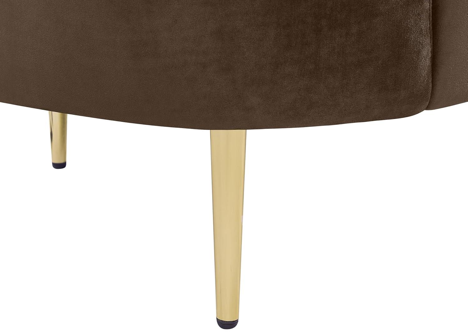 Meridian Furniture Ritz Brown Velvet Sofa