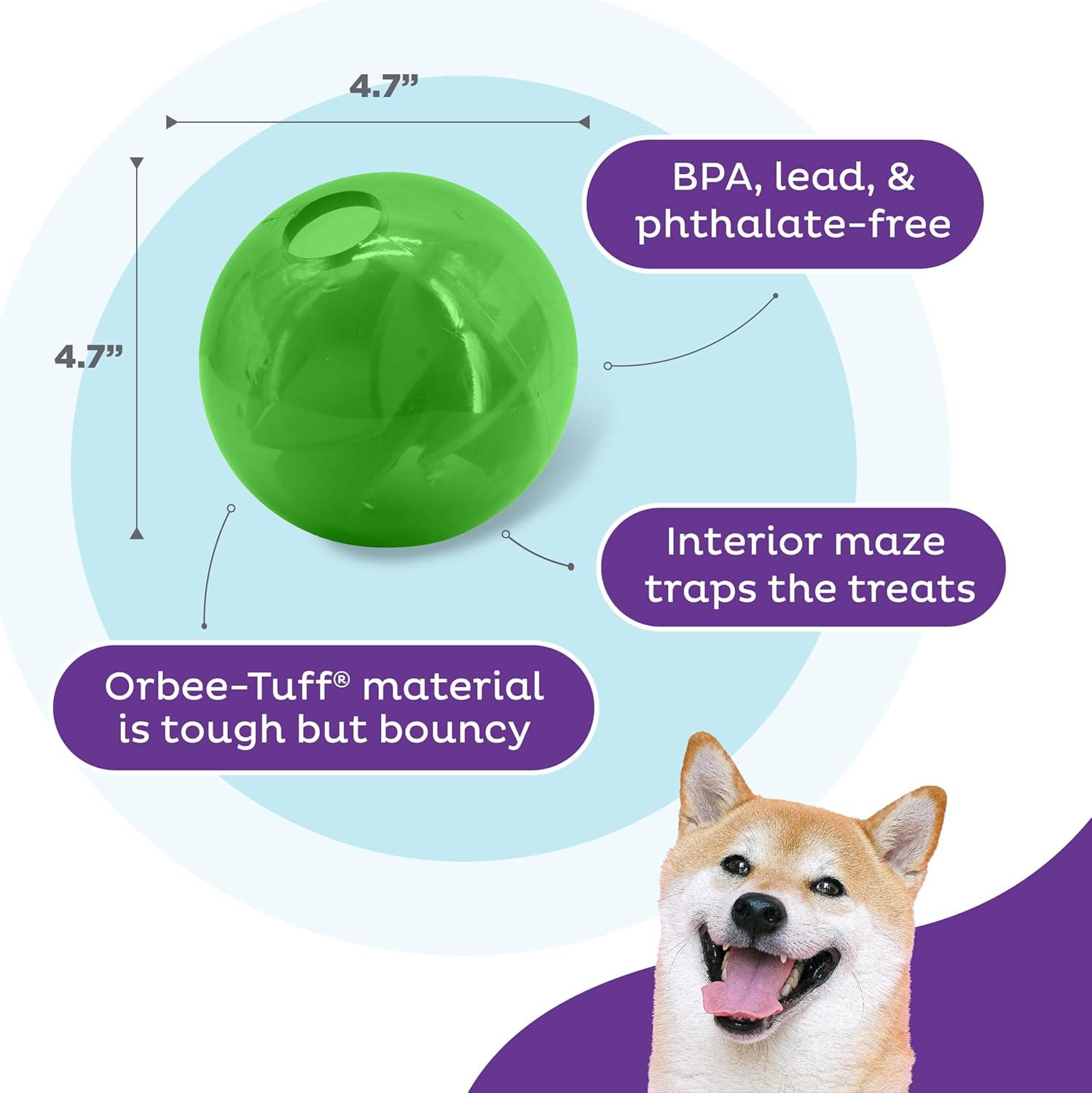 Green Transparent Interactive Dog Treat Puzzle Ball