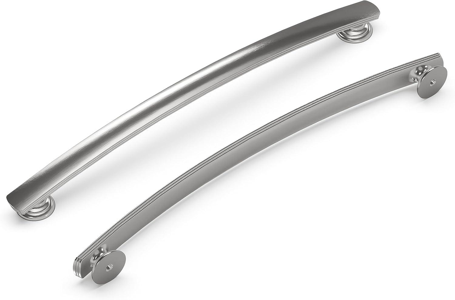 Satin Nickel 10" Modern Bar Handle with Mounting Hardware