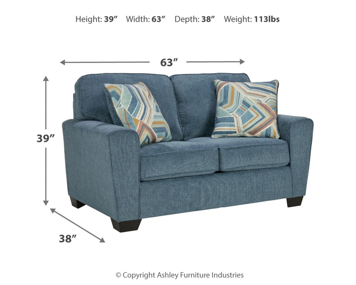 Signature Design by Ashley Cashton Blue Loveseat