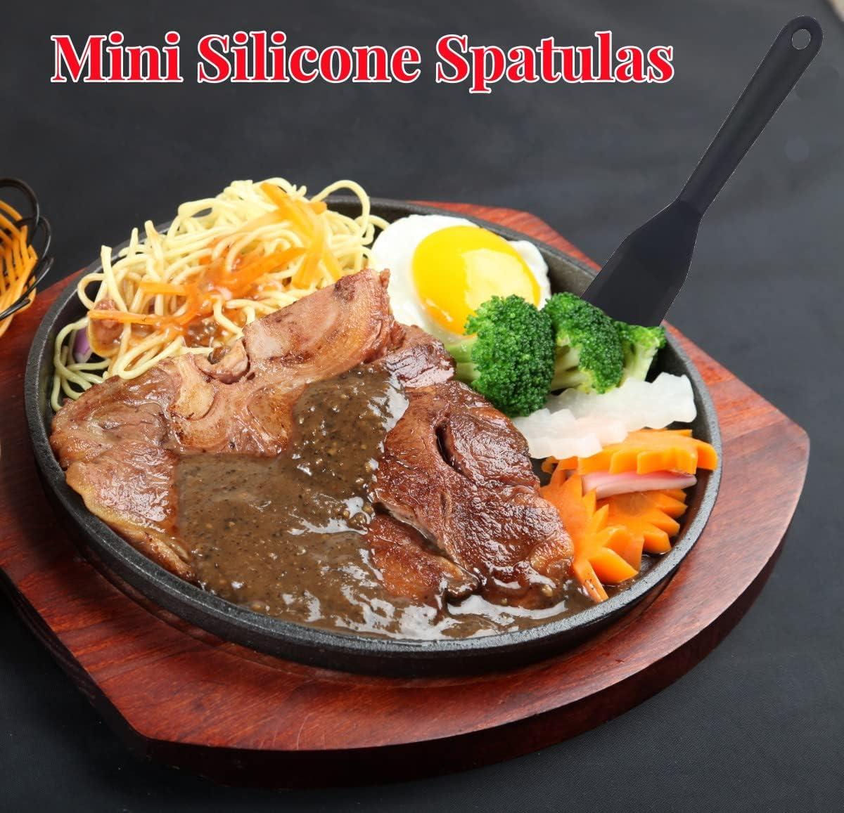 Mini Brownie Serving Spatula, Cookie Silicone Spatulas Flexible Nonstick Silicone Serve Turner Heat-Resistant for Flip Egg in Small Frying Pan Cookie Batter Cookware Cooking Baking