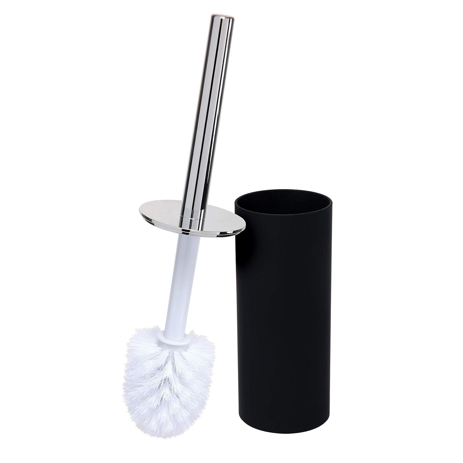 Soft Touch Toilet Brush Holder Black - Bath Bliss