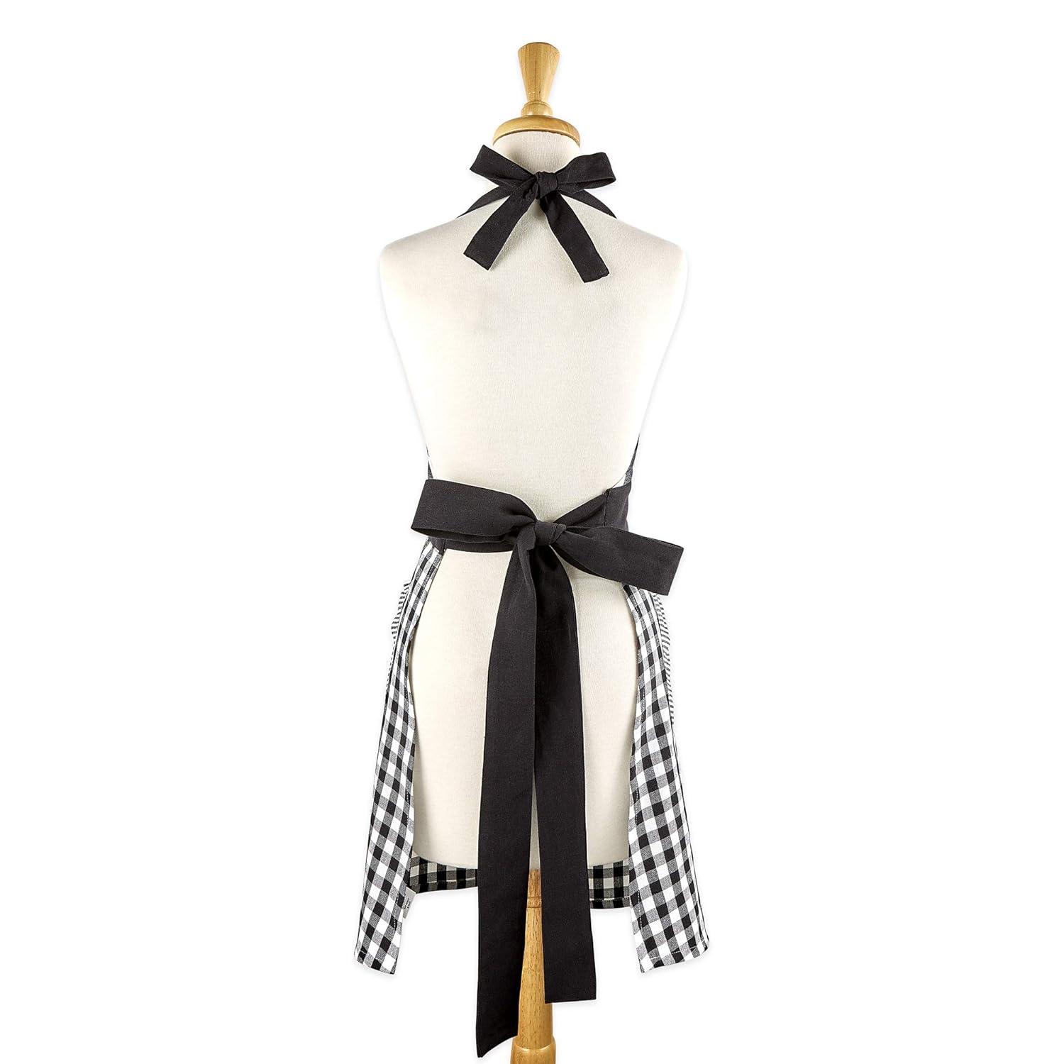 Design Imports Black/White Gingham Apron