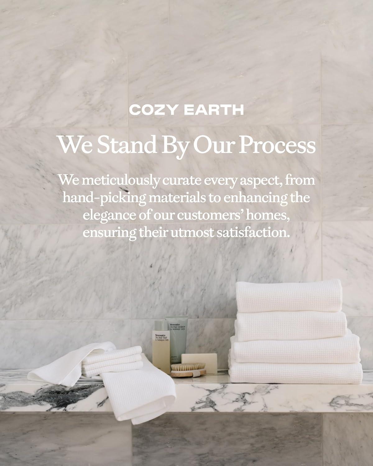 White Bamboo Cotton Waffle Hand Towels Set