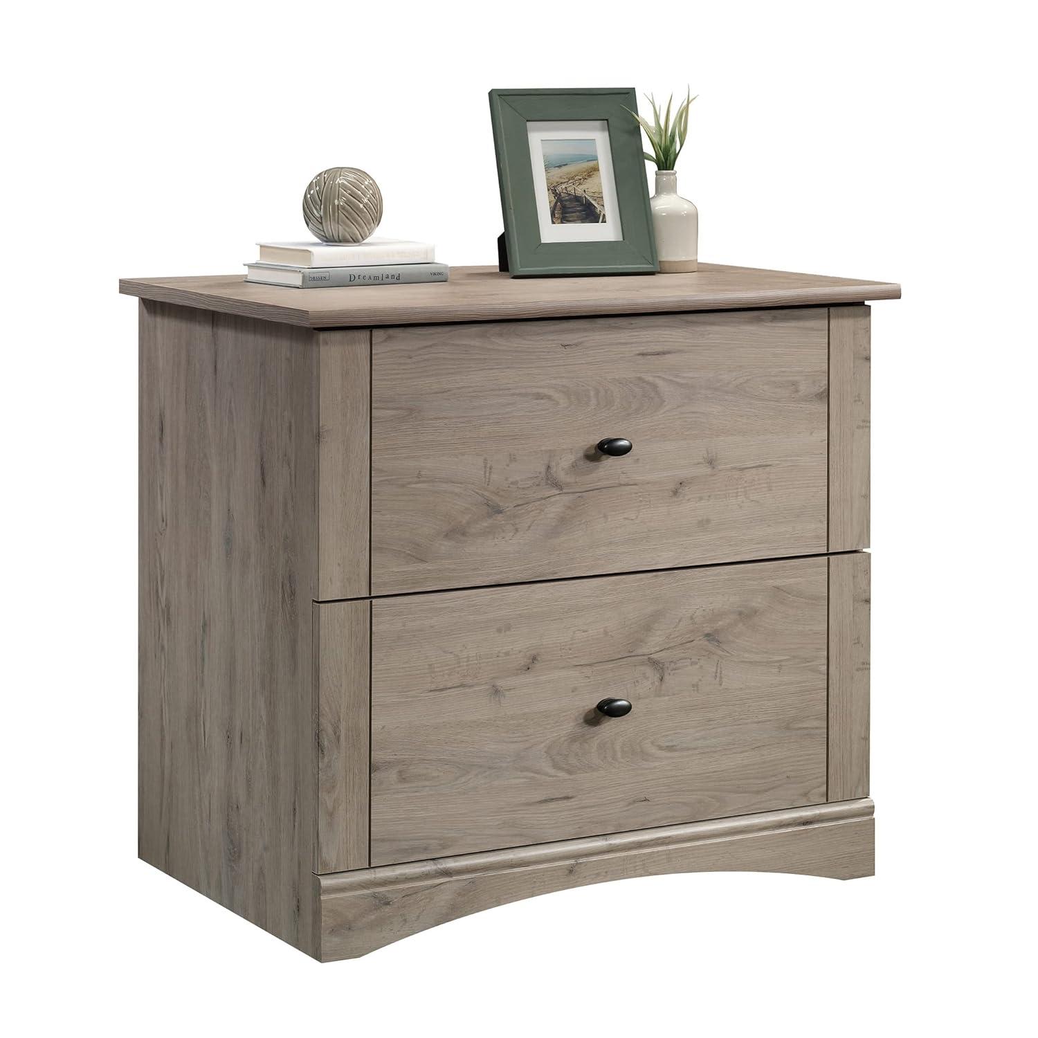 2 Drawer Lateral File Cabinet Laurel Oak - Sauder: Full Extension, Legal/Letter Size, Interlocking