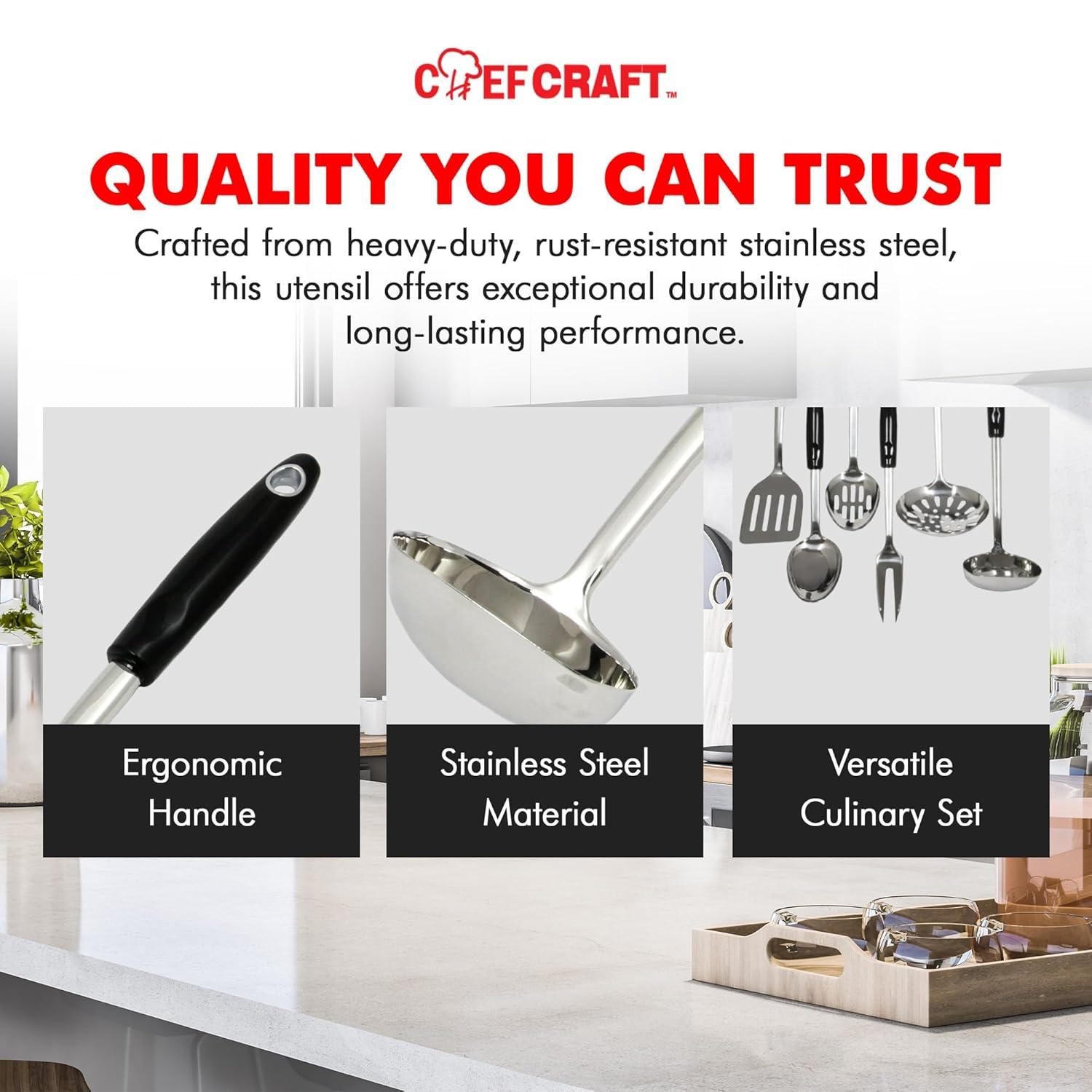 Chef Craft Heavy Duty Ladle, 13" Stainless Steel