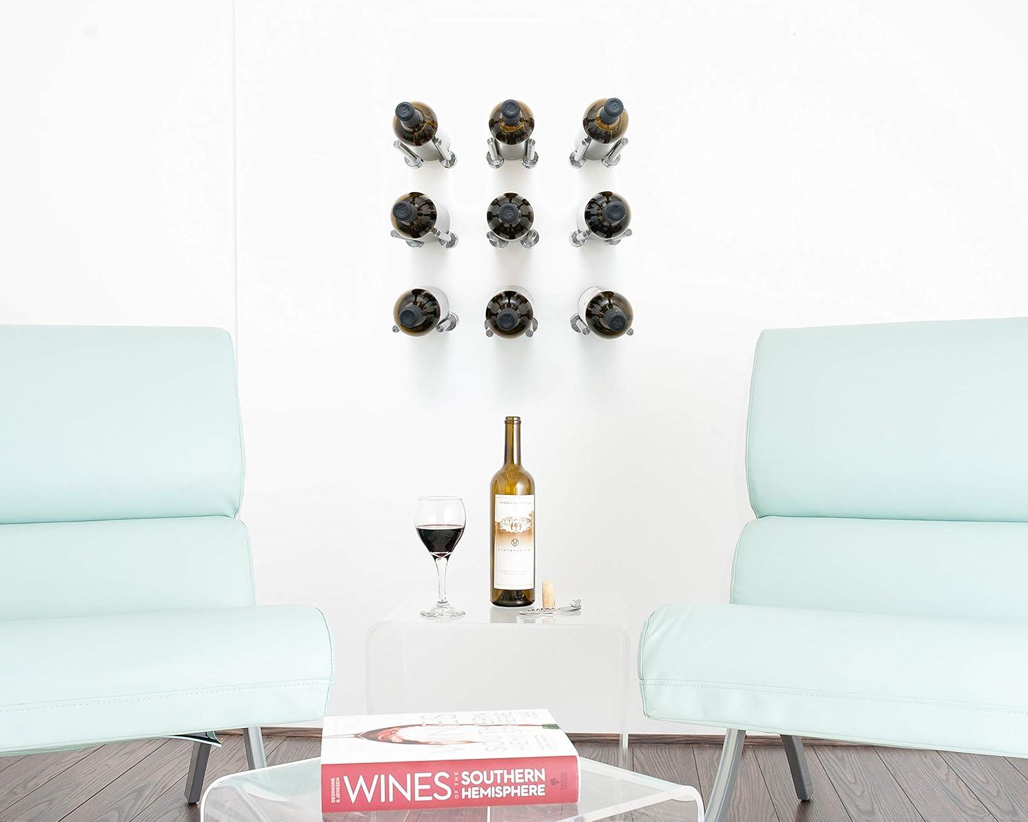 Milled Aluminum Modern Wall-Mounted Single Bottle Wine Rack